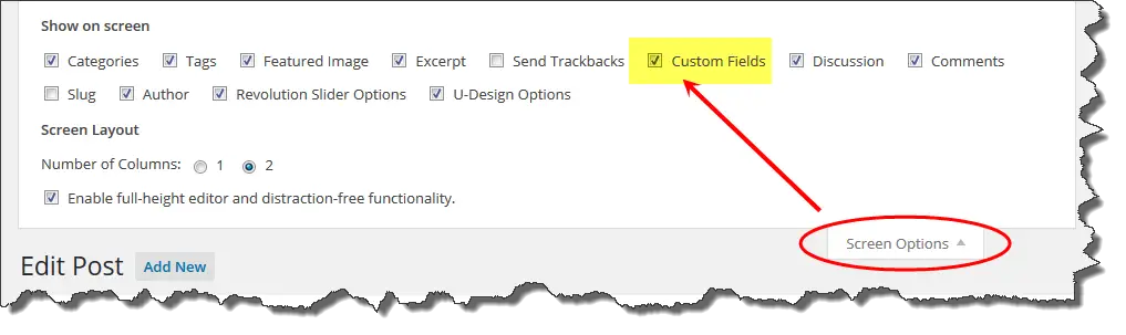 enable custom fields